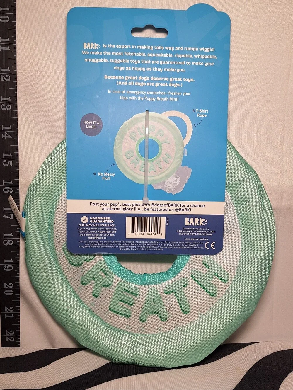 NWT Bark Puppy Breath Mint Dog Toy All Dog Sizes